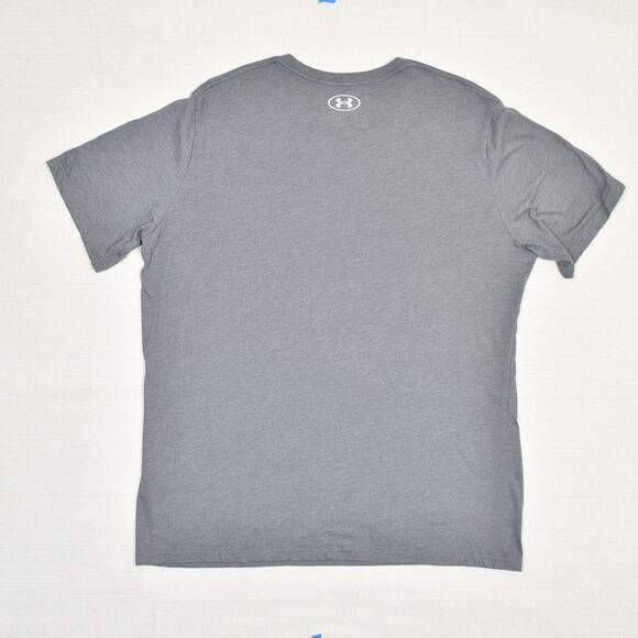 Under Armour Men Cotton Blend Gray Size 2XL Loose Heatgear T Shirt Short Sleeve - Picture 3 of 8